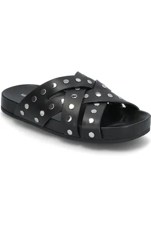 Michael Kors Irene Flat Sandal Shoes Sandals Flat Sandals Black