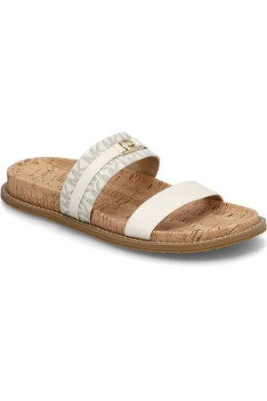 Michael Kors Mandy Flat Sandal Shoes Sandals Flat Sandals Cream