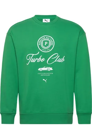 PUMA Pl Lifestyle Crew Sport Sport Clothing Sport Sweat-shirts & Hoodies Sport Sweat-shirts Green