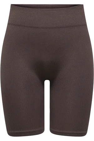 ONLY Onpjaia Life Hw Seam Long Shorts Noos Sport Shorts Cycling Shorts Brown