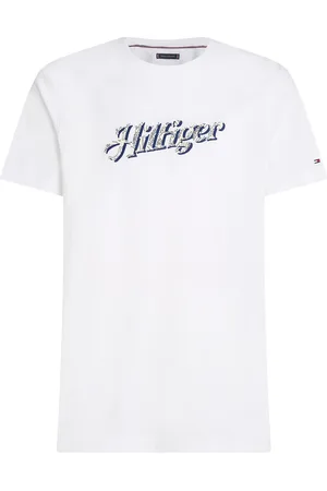 Tommy Hilfiger Hilfiger Summer Script Tee Tops T-shirts Short-sleeved White