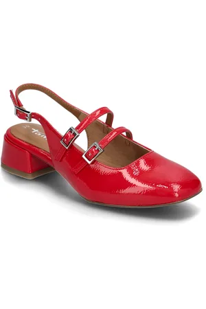 Tamaris Women Sling Shoes Sling Backs Heeled Slingbacks Red