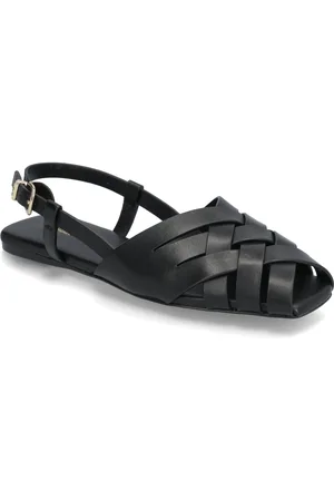 Michael Kors Irene Sling Flat Shoes Sandals Flat Sandals Black