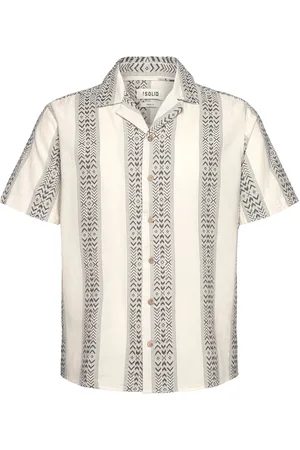 Solid Sdparker Tops Shirts Short-sleeved Shirts Beige