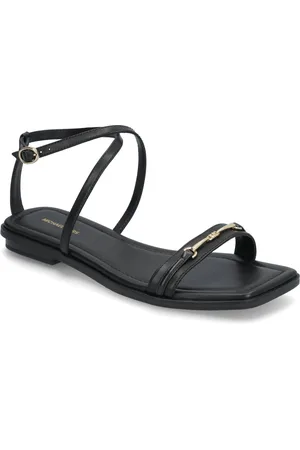 Michael Kors Lena Flat Sandal Shoes Sandals Flat Sandals Black