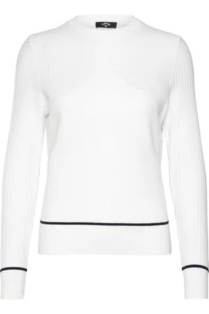Callaway Chev Sweater With Tipping Sport Women Sport Clothing Sport Sweat-shirts & Hoodies Sport Sweat-shirts White