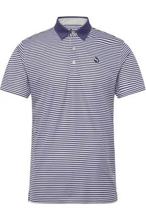 PUMA Pure 2.0 Striped Polo Sport Sport Clothing Sport Tops Sport Polos Sport Short-sleeved Polos Blue