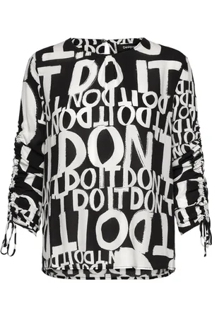 Desigual Di Tops Blouses Long-sleeved Black