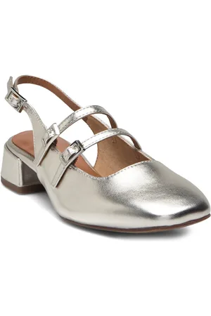 Tamaris Women Sling Shoes Sling Backs Heeled Slingbacks Silver