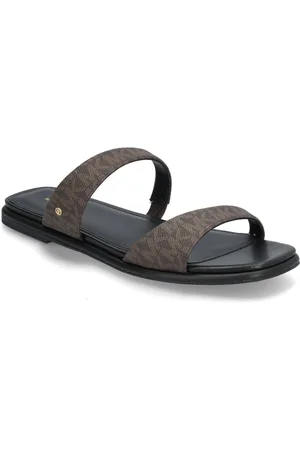 Michael Kors Jaida Flat Sandal Shoes Sandals Flat Sandals Brown
