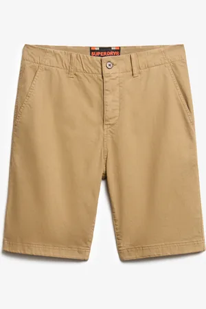 Superdry Vintage Officer Chino Short Bottoms Shorts Chinos Shorts Beige