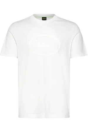 HUGO BOSS Tee Logo Heritage Sport Men Men Sports Clothes Sport Tops Sport T-shirts White