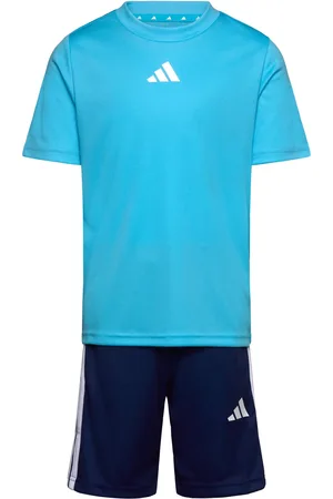 adidas J Tr-Es 3S Set Sport Sets With Short-sleeved T-shirt Blue