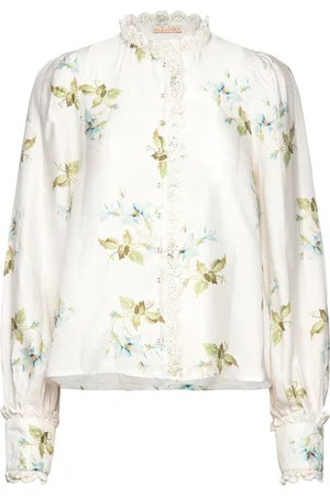 by Ti Mo Viscose Blouse Tops Blouses Long-sleeved White