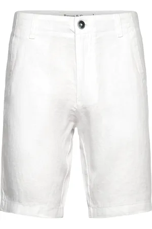 Bruun & Stengade Bs Peppon Regular Fit Shorts Bottoms Shorts Linen Shorts White