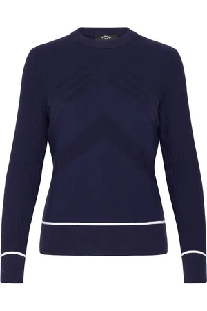 Callaway Chev Sweater With Tipping Sport Women Sport Clothing Sport Sweat-shirts & Hoodies Sport Sweat-shirts Navy