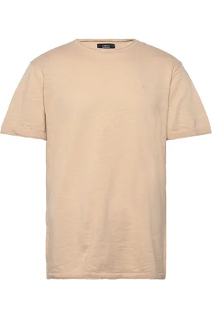 Clean Cut Thomas Knitted T-Shirt Tops T-shirts Short-sleeved Cream