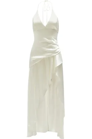 Bardot Sorella Halter Dress Polvipituinen Mekko White