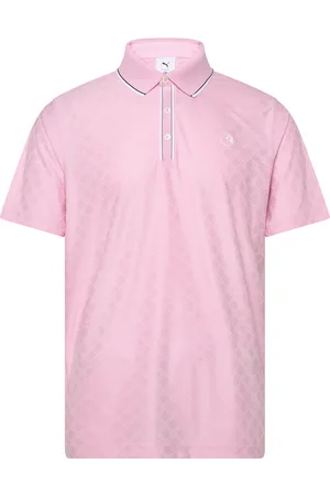 PUMA Puma X Ap Tipped Jacquard Polo Sport Men Sports Clothes Sport Tops Sport T-shirts Pink