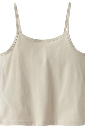 LMTD Nlfnove Strap Crop Top Tops T-shirts Sleeveless Beige
