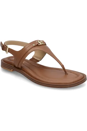 Michael Kors Mandy Thong Sandal Shoes Sandals Flat Sandals Brown