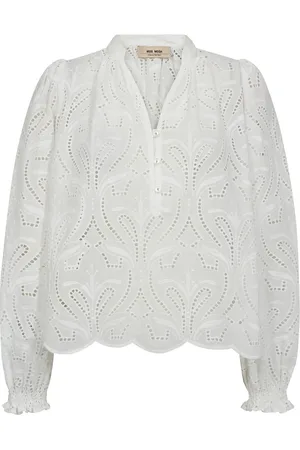 Mos Mosh Mmtazzin Caza Blouse Tops Blouses Long-sleeved White