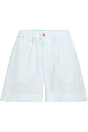 Calvin Klein Summer Poplin Boxer Short Bottoms Shorts Casual Shorts Blue