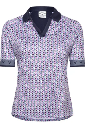 Callaway Chev Geo ½ Sleeve Polo Sport Sport Clothing Sports Tops & T-shirts Sport Polos Purple