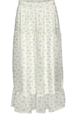 VERO MODA Vmsmilla H/W Ankle Skirt Wvn Ga Pitkä Hame White