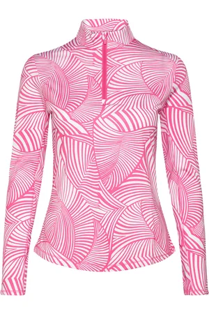 Callaway Stencil Floral Sun Protection Top Sport Women Sport Clothing Sports Tops & T-shirts Sport Long Sleeve Tops Pink