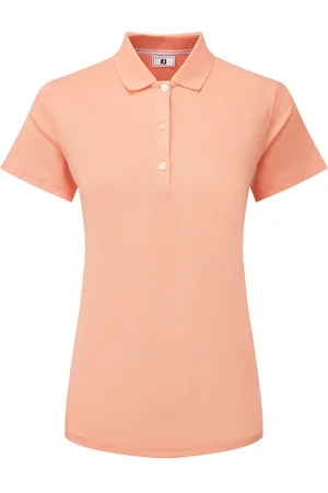 FootJoy Stretch Pique Solid Sport Women Sport Clothing Sports Tops & T-shirts Sport Crop Tops Sport Short-sleeved Crop Tops Orange