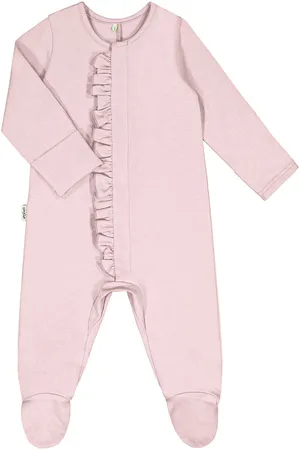 Gugguu Baby Frilla Full Bodysuit Pitkähihainen Body Pink