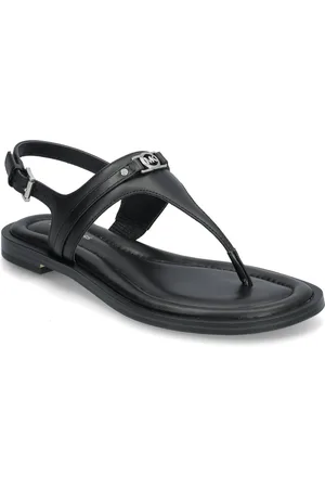 Michael Kors Mandy Thong Sandal Shoes Sandals Flat Sandals Black