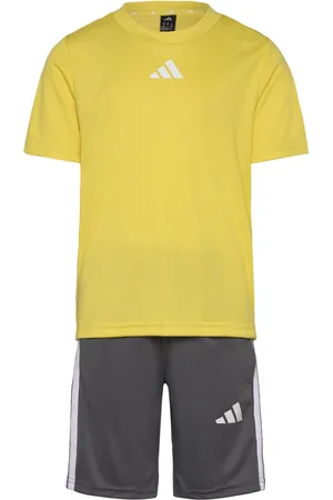 adidas J Tr-Es 3S Set Sport Sets With Short-sleeved T-shirt Yellow