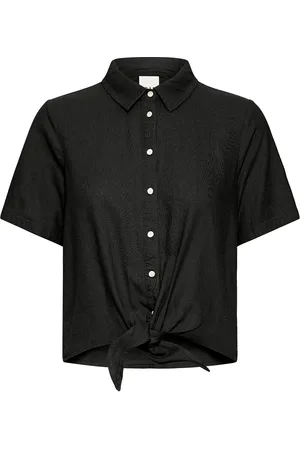 Ichi Ihlinno Sh2 Tops Shirts Short-sleeved Black