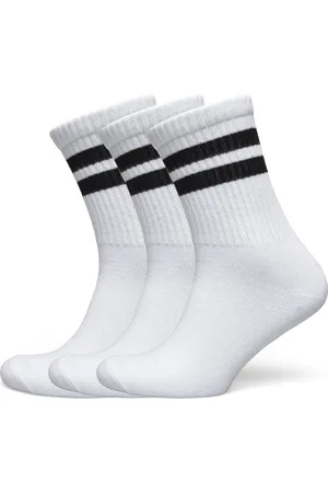 Weekday 3-Pack Striped Sport Socks Underwear Socks Regular Socks White