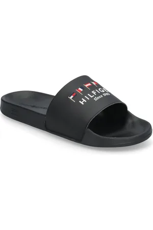 Tommy Hilfiger Hilfiger Flags Pool Slide Shoes Summer Shoes Sandals Pool Sliders Black