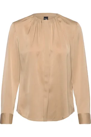 HUGO BOSS Banorah Tops Blouses Long-sleeved Beige