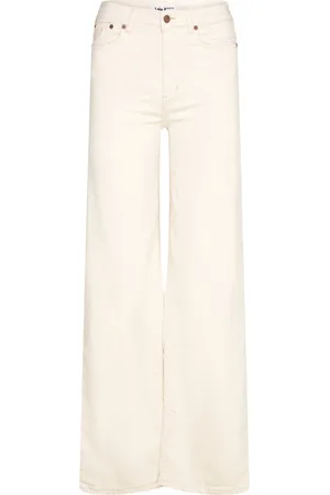 Lois Palazzo Megalia Crudo Bottoms Jeans Wide White