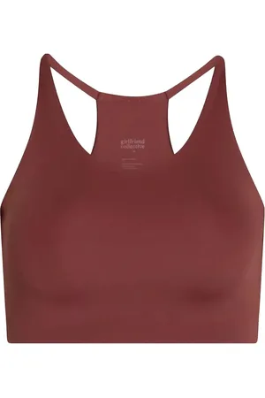 GIRLFRIEND COLLECTIVE Float Cleo Halter Bra Lingerie Bras & Tops Sports Bras - All Red
