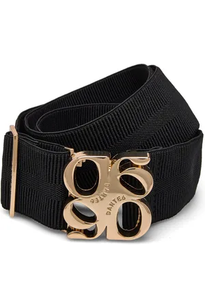 Dante 6 Motif Logo Tape Belt Gold Vyö Black