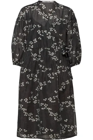 Second Female Davida Wrap Dress Polvipituinen Mekko Black