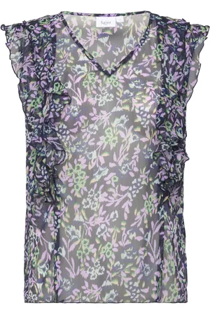 Saint Tropez Tikasz Blouse Tops Blouses Short-sleeved Multi/patterned
