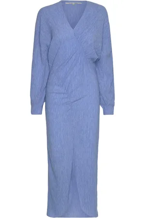 Second Female Belisa Dress Polvipituinen Mekko Blue