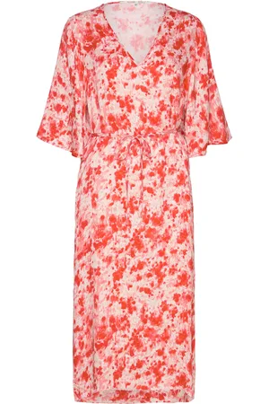 Second Female Papaveri Ss Dress Polvipituinen Mekko Red