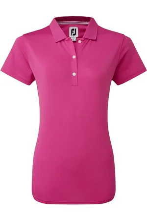 FootJoy Stretch Pique Solid Sport Women Sport Clothing Sports Tops & T-shirts Sport Crop Tops Sport Short-sleeved Crop Tops Pink