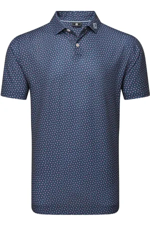 FootJoy Bounce Print Pique Sport Men Sport Clothing Sport Tops Sport Polos Sport Short-sleeved Polos Blue