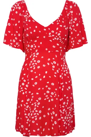 Roxy Mercado Mini Crinkle Sport Blouses Short-sleeved Red