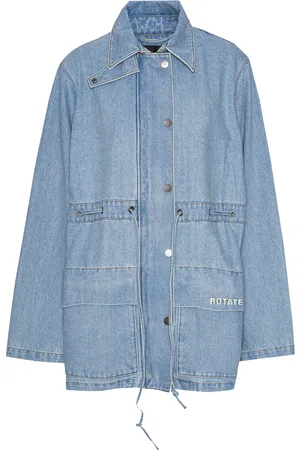 ROTATE Laced Denim Jacket Designers Jackets Denim Blue