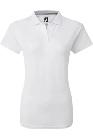 FootJoy Stretch Pique Solid Sport Women Sport Clothing Sports Tops & T-shirts Sport Crop Tops Sport Short-sleeved Crop Tops White